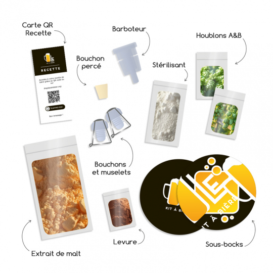 Kit de Bière Blonde découverte pour brassage 2 litres