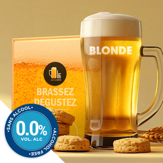 Kit de Bière Blonde sans alcool complet pour brassage 5 litres