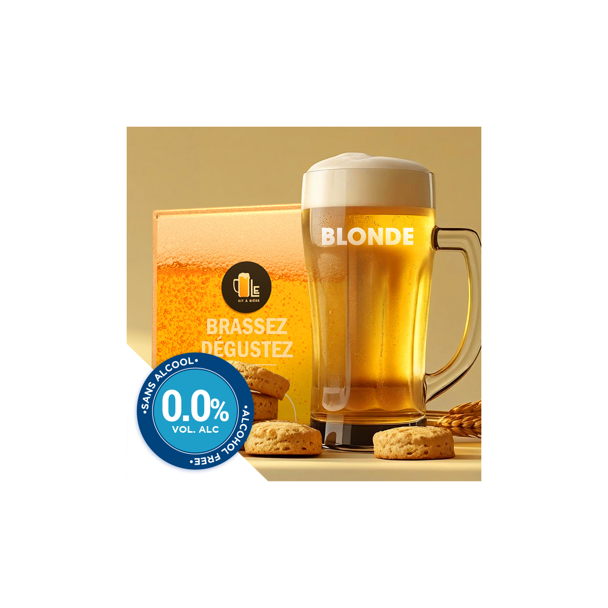 Kit de Bière Blonde sans alcool complet pour brassage 5 litres