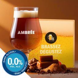 Kit de Bière Ambrée sans alcool complet pour brassage 5 litres