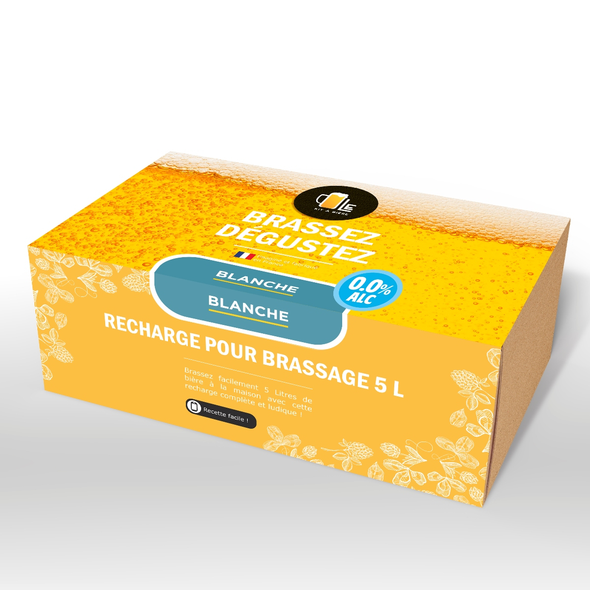 Recharge de Bière Blanche sans alcool pour brassage 5 litres